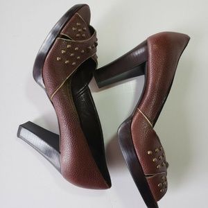 women s shoes FRANCO SARTO cognac/heels